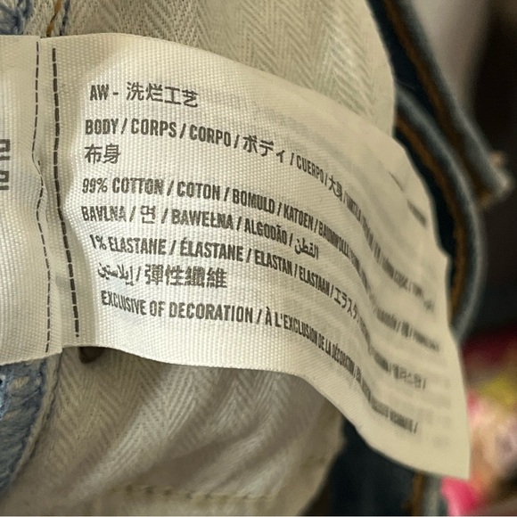 Abercrombie & Fitch 90s Straight Mid Rise Women’s 25 Long Blue Casual Raw Hem - Picture 11 of 12